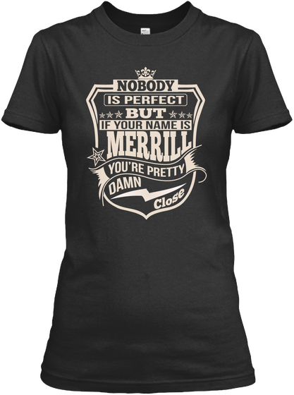 Nobody Perfect Merrill Thing Shirts Black T-Shirt Front