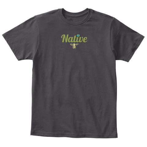 Native Heathered Charcoal  T-Shirt Front