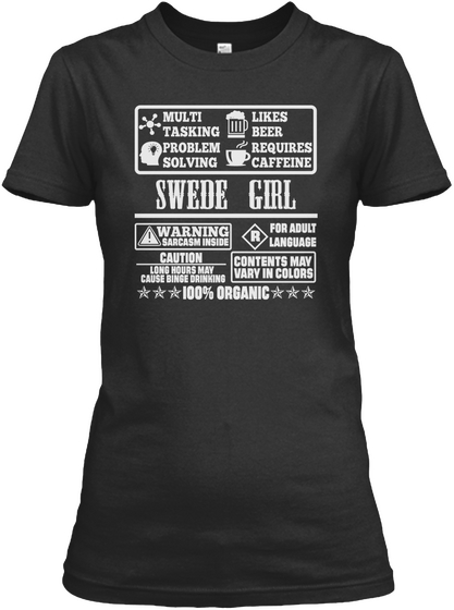Multi Tasking Problem Solving Likes Beer Requires Caffeine Black T-Shirt Front