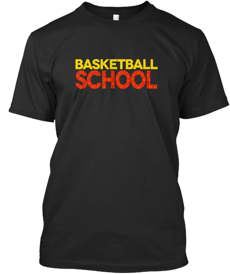 Basketball School Black Camiseta Front