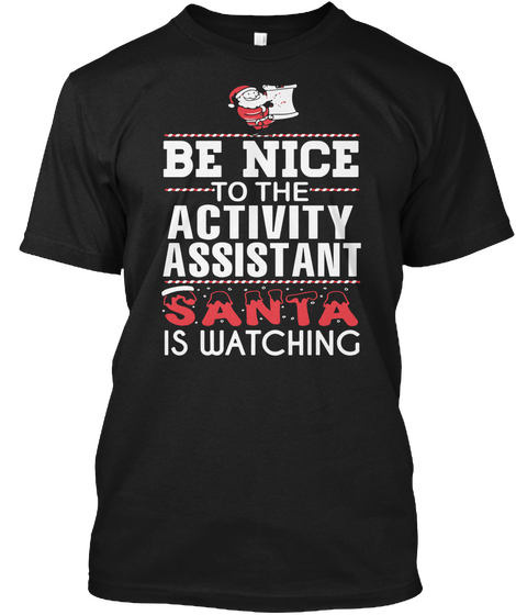 Activity Assistant Black T-Shirt Front