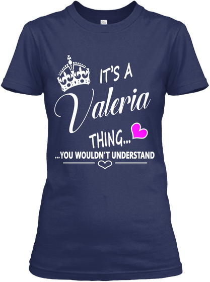 Valeria Navy Camiseta Front