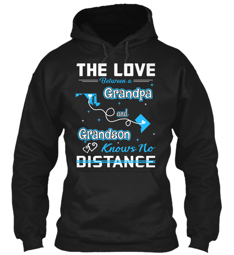 The Love Between A Grandpa And Grand Son Knows No Distance. Maryland  District Of Columbia Black áo T-Shirt Front