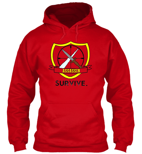 Assassin Survive Red Camiseta Front