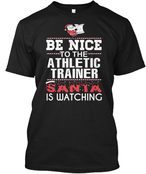 Athletic Trainer Black T-Shirt Front