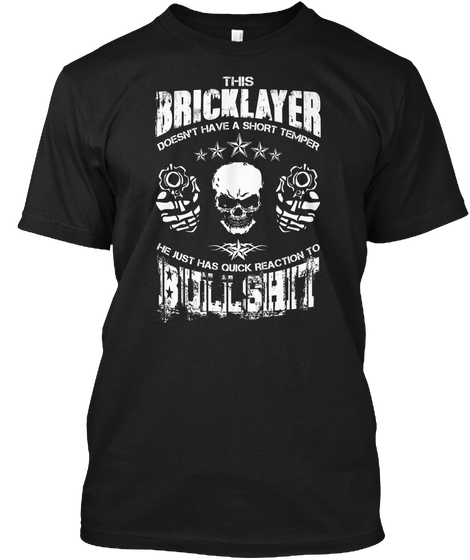 Bricklayer Black T-Shirt Front