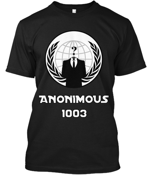 Anonimous 1003 Black Maglietta Front