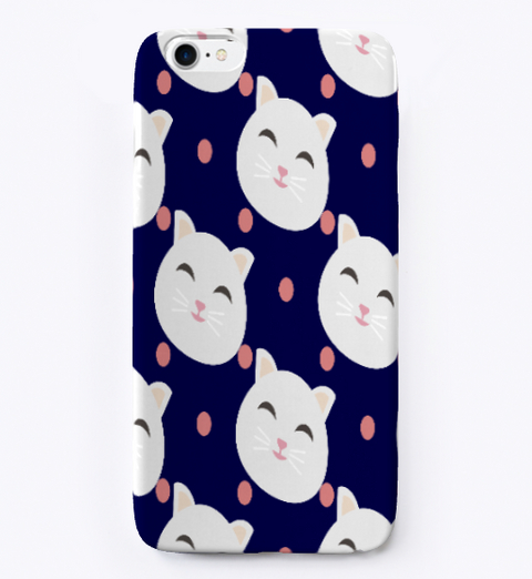 Cat Lover I Phone Case Dark Navy áo T-Shirt Front