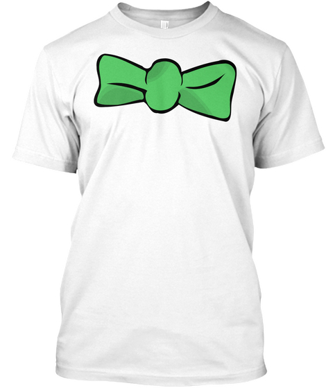 St. Patrick's Day Bow Tie White T-Shirt Front