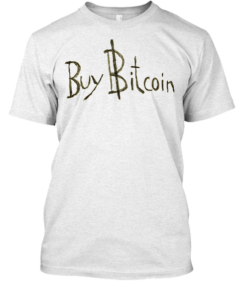 Buy Bitcoin Heather White T-Shirt Front