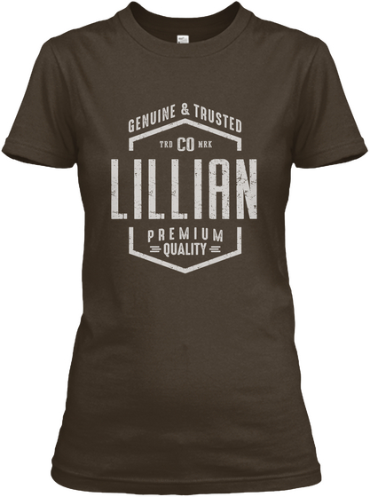 Lillian Dark Chocolate T-Shirt Front