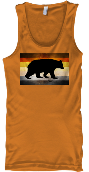 Gay Bear Flag Shirt Orange Maglietta Front