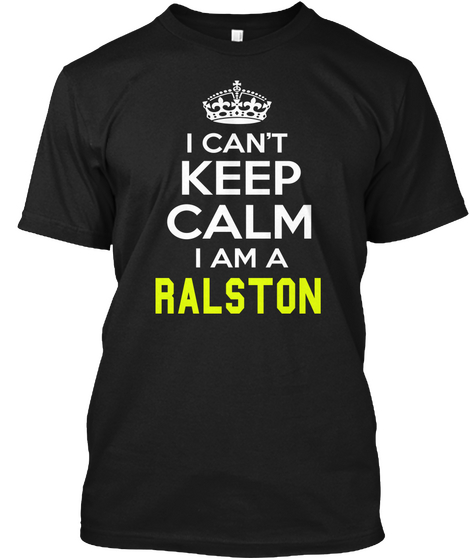 Ralston Black T-Shirt Front