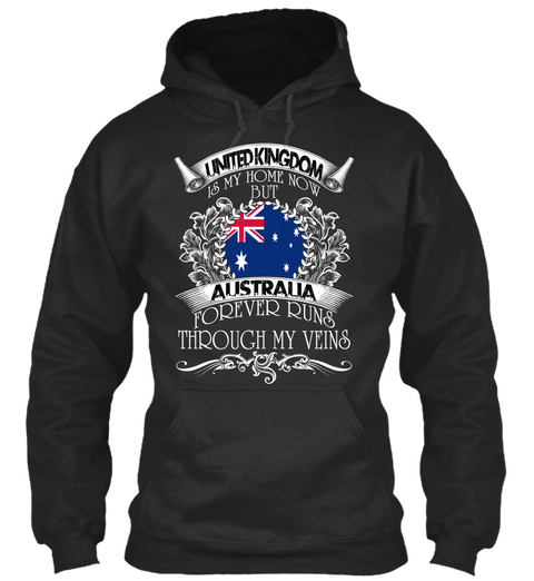 Love Australia Uk Jet Black Kaos Front
