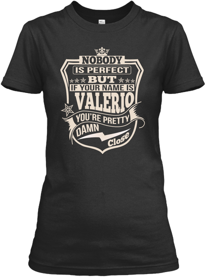 Nobody Perfect Valerio Thing Shirts Black Camiseta Front