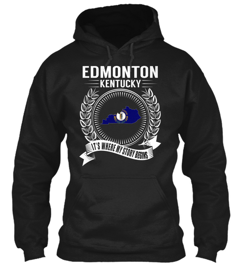 Edmonton Kentucky It's Where My Story Begins Black T-Shirt Front