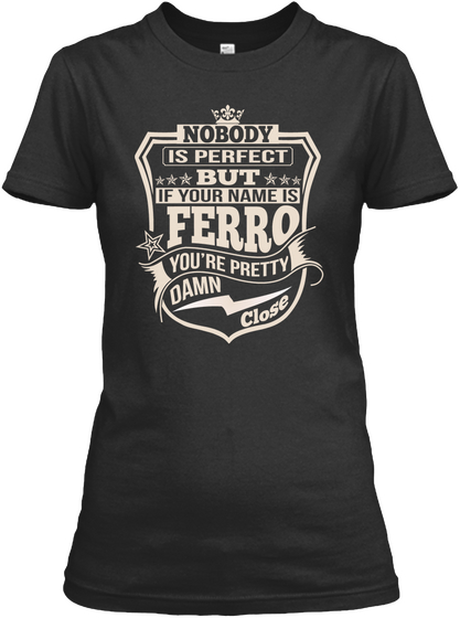 Nobody Perfect Ferro Thing Shirts Black Camiseta Front