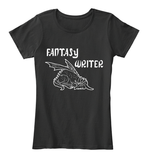 Fantasy Writer Black áo T-Shirt Front