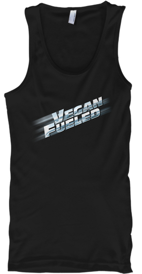 Vegan Fueled Black T-Shirt Front