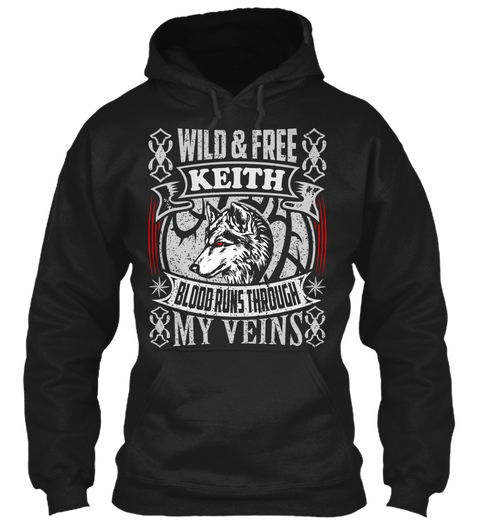 Keith   Wild   Free Black T-Shirt Front