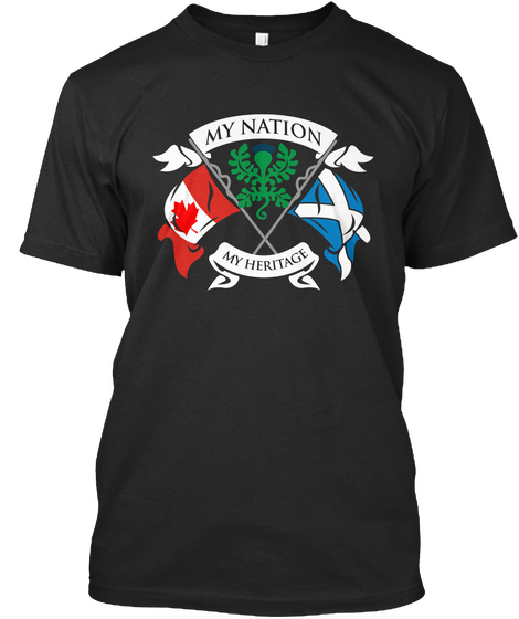 My Nation My Heritage Black T-Shirt Front