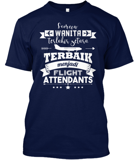 Flight Attendants Navy T-Shirt Front