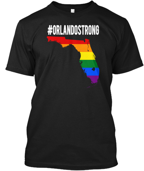#Orlandostrong Black T-Shirt Front