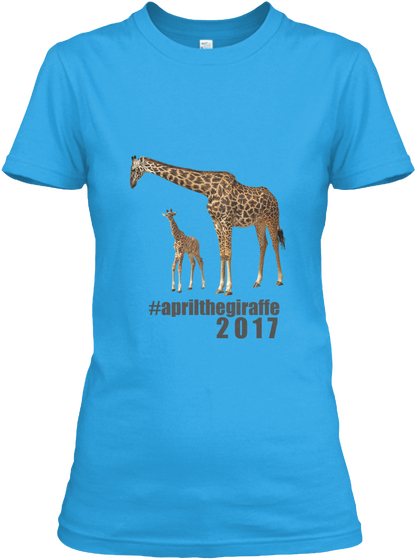 #Aprilthegiraffe 2017 Turquoise Camiseta Front