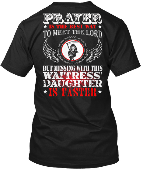 Waitress' Daughter Black T-Shirt Back