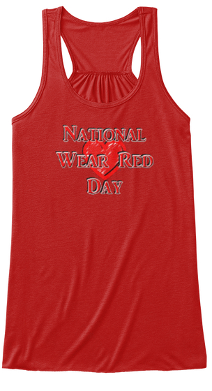 National Wear Red Day T Shirt Red áo T-Shirt Front