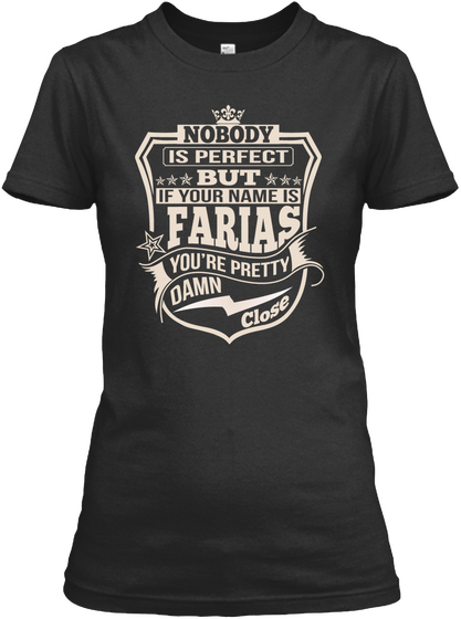 Nobody Perfect Farias Thing Shirts Black Kaos Front