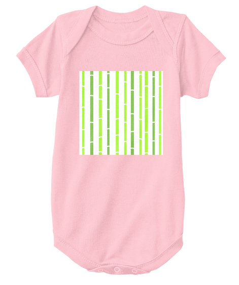 Kids Baby Body Pink With Green Bamboo Pink T-Shirt Front