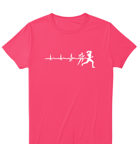 I Run To Feel Free And Strong! Hot Pink Maglietta Front