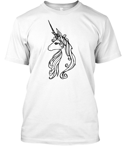Unicorn Last Tatto White T-Shirt Front