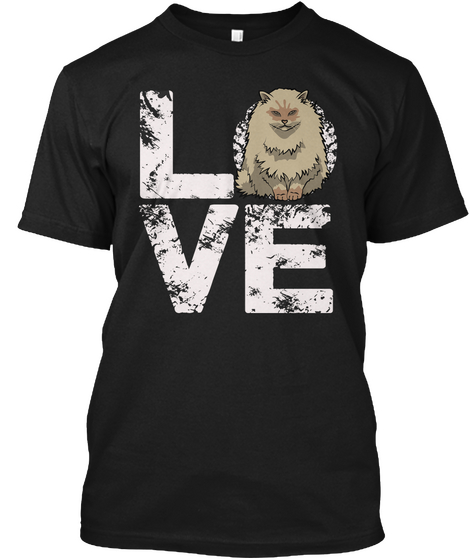 Love Black áo T-Shirt Front