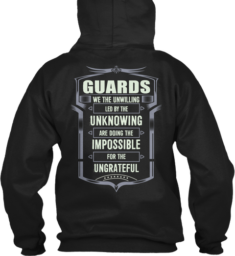 Guards Black T-Shirt Back