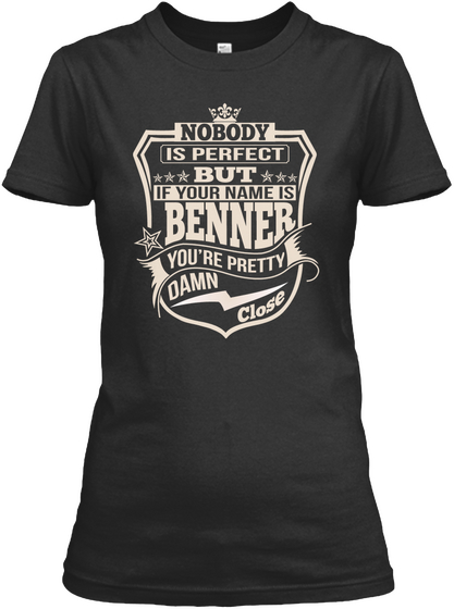 Nobody Perfect Benner Thing Shirts Black T-Shirt Front