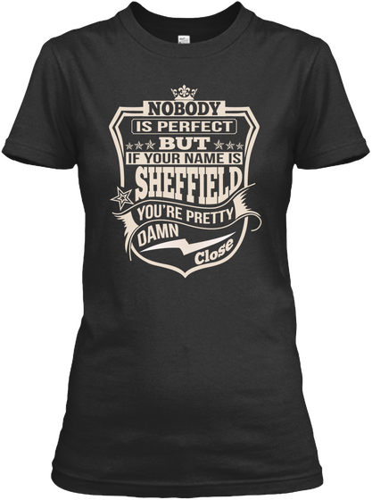 Nobody Perfect Sheffield Thing Shirts Black T-Shirt Front
