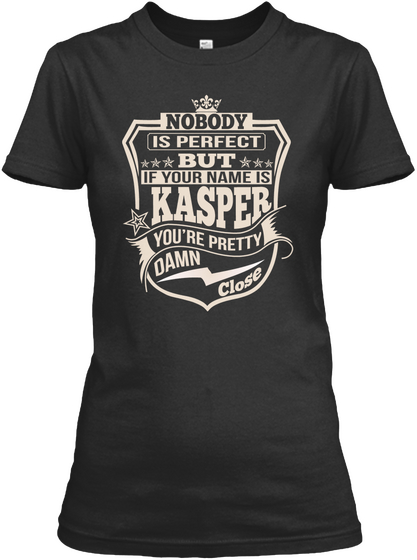 Nobody Perfect Kasper Thing Shirts Black T-Shirt Front