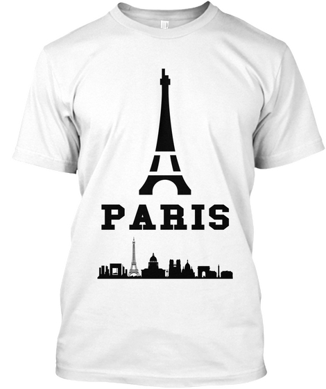 Paris White Maglietta Front