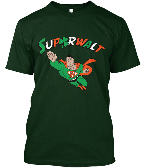 Ireland's Superhero Forest Green T-Shirt Front