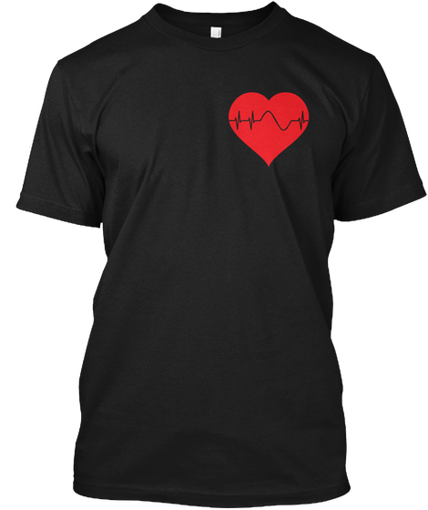 Electrical Engineer Heartbeat Black áo T-Shirt Front