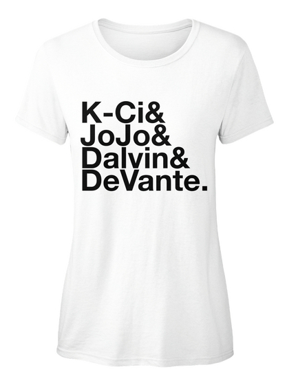 Jodeci   K Ci Jo Jo Dalvin Devante Tee White T-Shirt Front