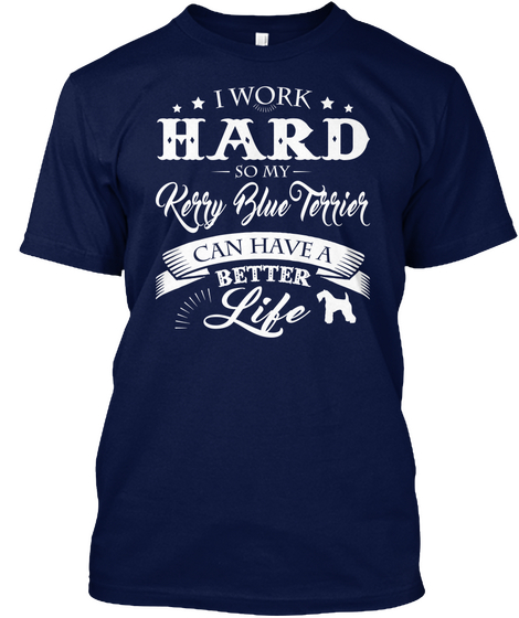 Kerry Blue Terrier Shirt Navy T-Shirt Front
