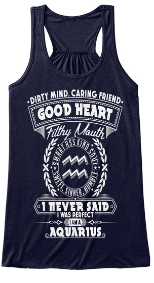 Good Heart   Aquarius   Tank Top Midnight Camiseta Front