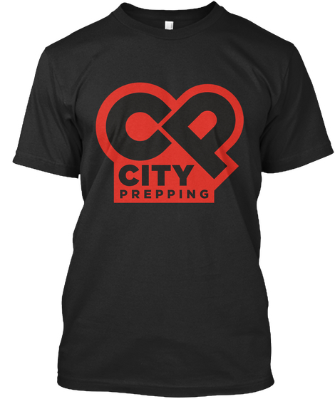 City Prepping Black T-Shirt Front