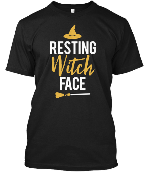 Resting Witch Face Black áo T-Shirt Front