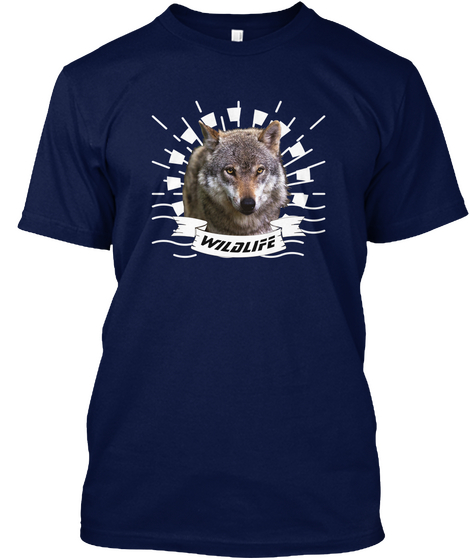 Wolf Edition Navy Camiseta Front