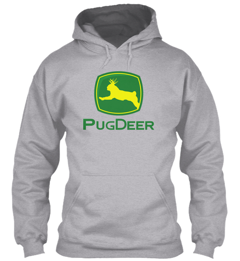 Pugdeer Sport Grey Camiseta Front