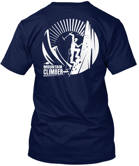 Mountain Climber Navy áo T-Shirt Back